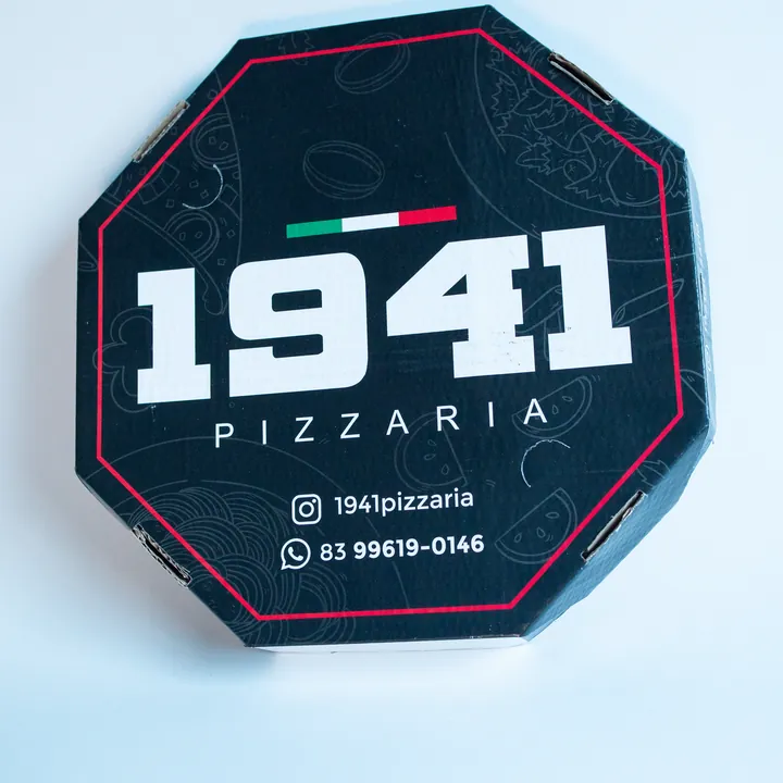 Caixa de pizza preta da 1941 Pizzaria